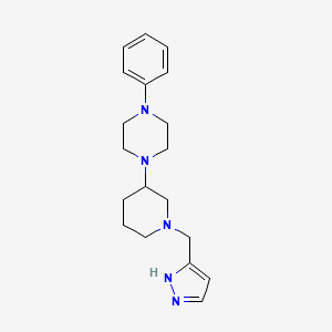 molecular formula C19H27N5 B6084616 1-phenyl-4-[1-(1H-pyrazol-3-ylmethyl)-3-piperidinyl]piperazine 
