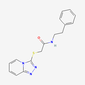 molecular formula C16H16N4OS B6084618 N-(2-phenylethyl)-2-([1,2,4]triazolo[4,3-a]pyridin-3-ylthio)acetamide 