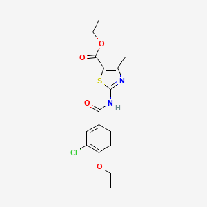 molecular formula C16H17ClN2O4S B6084660 ethyl 2-[(3-chloro-4-ethoxybenzoyl)amino]-4-methyl-1,3-thiazole-5-carboxylate 