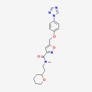 N-methyl-N-[2-(tetrahydro-2H-pyran-2-yl)ethyl]-5-{[4-(1H-1,2,4-triazol-1-yl)phenoxy]methyl}-3-isoxazolecarboxamide
