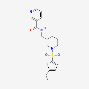 molecular formula C18H23N3O3S2 B6084696 N-({1-[(5-ethyl-2-thienyl)sulfonyl]-3-piperidinyl}methyl)nicotinamide 