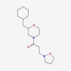 molecular formula C17H30N2O3 B6084701 2-(cyclohexylmethyl)-4-[3-(2-isoxazolidinyl)propanoyl]morpholine 