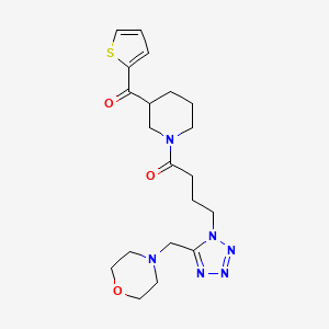 (1-{4-[5-(4-morpholinylmethyl)-1H-tetrazol-1-yl]butanoyl}-3-piperidinyl)(2-thienyl)methanone