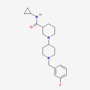 molecular formula C21H30FN3O B6084733 N-cyclopropyl-1'-(3-fluorobenzyl)-1,4'-bipiperidine-3-carboxamide 