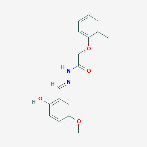 N'-(2-hydroxy-5-methoxybenzylidene)-2-(2-methylphenoxy)acetohydrazide