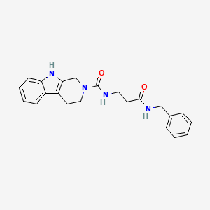 molecular formula C22H24N4O2 B6084870 N-[3-(benzylamino)-3-oxopropyl]-1,3,4,9-tetrahydro-2H-beta-carboline-2-carboxamide 