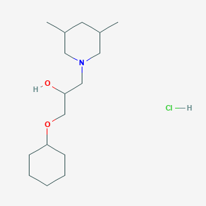 molecular formula C16H32ClNO2 B6084887 1-(cyclohexyloxy)-3-(3,5-dimethyl-1-piperidinyl)-2-propanol hydrochloride 