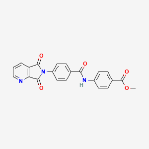 molecular formula C22H15N3O5 B6084896 methyl 4-{[4-(5,7-dioxo-5,7-dihydro-6H-pyrrolo[3,4-b]pyridin-6-yl)benzoyl]amino}benzoate 