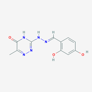 molecular formula C11H11N5O3 B6084908 2,4-dihydroxybenzaldehyde (6-methyl-5-oxo-4,5-dihydro-1,2,4-triazin-3-yl)hydrazone 
