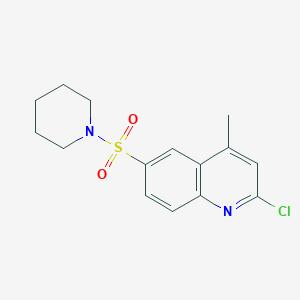 molecular formula C15H17ClN2O2S B6084913 2-chloro-4-methyl-6-(1-piperidinylsulfonyl)quinoline 