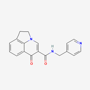molecular formula C18H15N3O2 B6084923 6-oxo-N-(4-pyridinylmethyl)-1,2-dihydro-6H-pyrrolo[3,2,1-ij]quinoline-5-carboxamide 