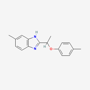 molecular formula C17H18N2O B6084936 5-methyl-2-[1-(4-methylphenoxy)ethyl]-1H-benzimidazole CAS No. 1018126-70-9