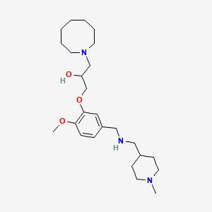 molecular formula C25H43N3O3 B6084958 1-(1-azocanyl)-3-[2-methoxy-5-({[(1-methyl-4-piperidinyl)methyl]amino}methyl)phenoxy]-2-propanol 