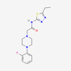 molecular formula C16H20FN5OS B6084976 N-(5-ethyl-1,3,4-thiadiazol-2-yl)-2-[4-(2-fluorophenyl)-1-piperazinyl]acetamide 
