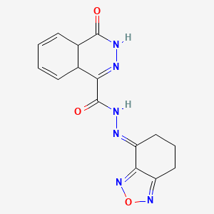 molecular formula C15H14N6O3 B6084981 N'-(6,7-dihydro-2,1,3-benzoxadiazol-4(5H)-ylidene)-4-oxo-3,4,4a,8a-tetrahydro-1-phthalazinecarbohydrazide 