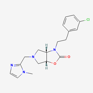 molecular formula C18H21ClN4O2 B6084984 (3aS*,6aR*)-3-[2-(3-chlorophenyl)ethyl]-5-[(1-methyl-1H-imidazol-2-yl)methyl]hexahydro-2H-pyrrolo[3,4-d][1,3]oxazol-2-one 