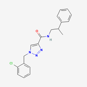 molecular formula C19H19ClN4O B6084987 1-(2-chlorobenzyl)-N-(2-phenylpropyl)-1H-1,2,3-triazole-4-carboxamide 