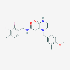 molecular formula C23H27F2N3O3 B6085005 N-(2,3-difluoro-4-methylbenzyl)-2-[1-(4-methoxy-3-methylbenzyl)-3-oxo-2-piperazinyl]acetamide 