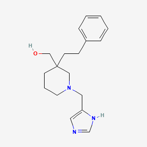 molecular formula C18H25N3O B6085009 [1-(1H-imidazol-4-ylmethyl)-3-(2-phenylethyl)-3-piperidinyl]methanol 