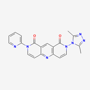 molecular formula C20H15N7O2 B6085015 2-(3,5-dimethyl-4H-1,2,4-triazol-4-yl)-8-(2-pyridinyl)pyrido[4,3-b]-1,6-naphthyridine-1,9(2H,8H)-dione 