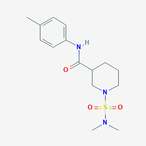 molecular formula C15H23N3O3S B6085042 1-[(dimethylamino)sulfonyl]-N-(4-methylphenyl)-3-piperidinecarboxamide 