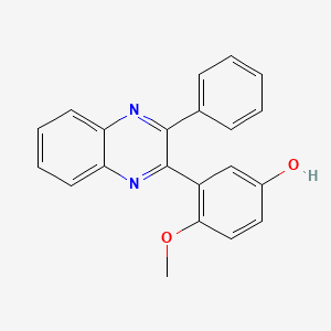 molecular formula C21H16N2O2 B6085072 4-methoxy-3-(3-phenyl-2-quinoxalinyl)phenol 