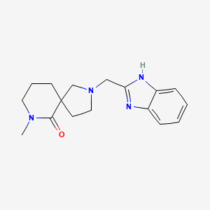 molecular formula C17H22N4O B6085074 2-(1H-benzimidazol-2-ylmethyl)-7-methyl-2,7-diazaspiro[4.5]decan-6-one 