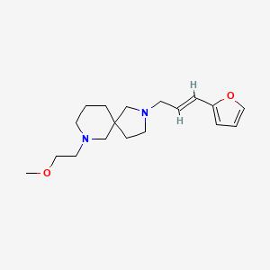 molecular formula C18H28N2O2 B6085094 2-[(2E)-3-(2-furyl)-2-propen-1-yl]-7-(2-methoxyethyl)-2,7-diazaspiro[4.5]decane 