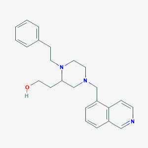 molecular formula C24H29N3O B6085104 2-[4-(5-isoquinolinylmethyl)-1-(2-phenylethyl)-2-piperazinyl]ethanol 