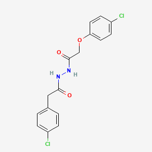 molecular formula C16H14Cl2N2O3 B6085151 2-(4-chlorophenoxy)-N'-[(4-chlorophenyl)acetyl]acetohydrazide 