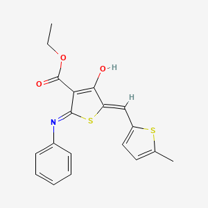 molecular formula C19H17NO3S2 B6085160 ethyl 2-anilino-5-[(5-methyl-2-thienyl)methylene]-4-oxo-4,5-dihydro-3-thiophenecarboxylate 