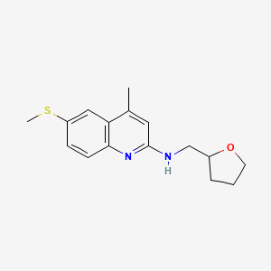 molecular formula C16H20N2OS B6085172 4-methyl-6-(methylthio)-N-(tetrahydro-2-furanylmethyl)-2-quinolinamine 