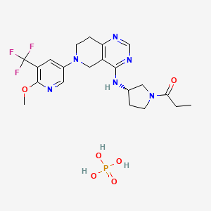 molecular formula C21H28F3N6O6P B608519 来诺利西磷酸盐 CAS No. 1354691-97-6