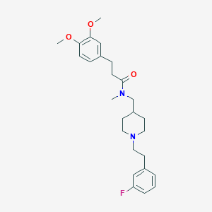 molecular formula C26H35FN2O3 B6085191 3-(3,4-dimethoxyphenyl)-N-({1-[2-(3-fluorophenyl)ethyl]-4-piperidinyl}methyl)-N-methylpropanamide 