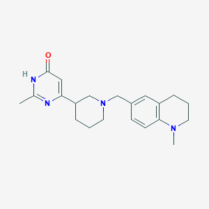 molecular formula C21H28N4O B6085200 2-methyl-6-{1-[(1-methyl-1,2,3,4-tetrahydroquinolin-6-yl)methyl]piperidin-3-yl}pyrimidin-4(3H)-one 
