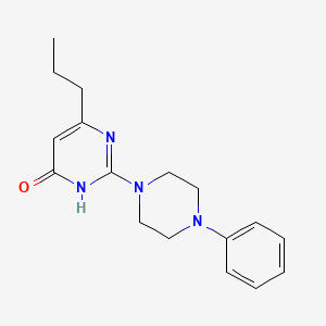 molecular formula C17H22N4O B6085205 2-(4-phenyl-1-piperazinyl)-6-propyl-4(3H)-pyrimidinone 
