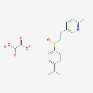 molecular formula C19H23NO5S B6085211 5-{2-[(4-isopropylphenyl)sulfinyl]ethyl}-2-methylpyridine oxalate 