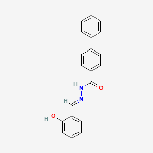 molecular formula C20H16N2O2 B6085219 N'-(2-hydroxybenzylidene)-4-biphenylcarbohydrazide 