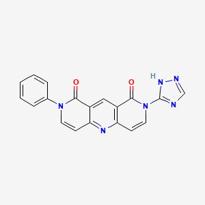 molecular formula C19H12N6O2 B6085227 2-phenyl-8-(1H-1,2,4-triazol-5-yl)pyrido[4,3-b]-1,6-naphthyridine-1,9(2H,8H)-dione 