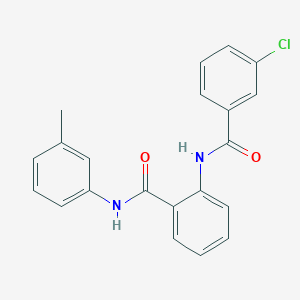 molecular formula C21H17ClN2O2 B6085232 2-[(3-chlorobenzoyl)amino]-N-(3-methylphenyl)benzamide 