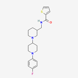 molecular formula C22H28FN3OS B6085240 N-{[1'-(4-fluorophenyl)-1,4'-bipiperidin-3-yl]methyl}-2-thiophenecarboxamide 