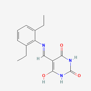 molecular formula C15H17N3O3 B6085308 5-{[(2,6-diethylphenyl)amino]methylene}-2,4,6(1H,3H,5H)-pyrimidinetrione 