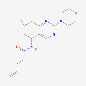 molecular formula C19H28N4O2 B6085315 N-[7,7-dimethyl-2-(4-morpholinyl)-5,6,7,8-tetrahydro-5-quinazolinyl]-4-pentenamide 