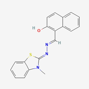 molecular formula C19H15N3OS B6085370 2-hydroxy-1-naphthaldehyde (3-methyl-1,3-benzothiazol-2(3H)-ylidene)hydrazone 