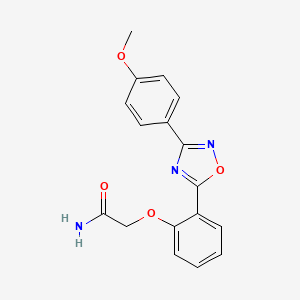 molecular formula C17H15N3O4 B6085387 2-{2-[3-(4-methoxyphenyl)-1,2,4-oxadiazol-5-yl]phenoxy}acetamide 