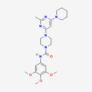 molecular formula C24H34N6O4 B6085443 4-[2-methyl-6-(1-piperidinyl)-4-pyrimidinyl]-N-(3,4,5-trimethoxyphenyl)-1-piperazinecarboxamide 