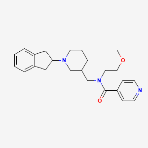 N-{[1-(2,3-dihydro-1H-inden-2-yl)-3-piperidinyl]methyl}-N-(2-methoxyethyl)isonicotinamide