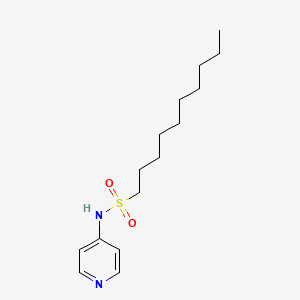 molecular formula C15H26N2O2S B6085477 N-pyridin-4-yldecane-1-sulfonamide 