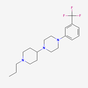 molecular formula C19H28F3N3 B6085484 1-(1-propyl-4-piperidinyl)-4-[3-(trifluoromethyl)phenyl]piperazine 