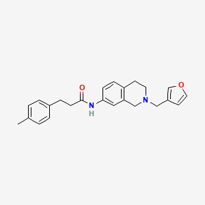 molecular formula C24H26N2O2 B6085485 N-[2-(3-furylmethyl)-1,2,3,4-tetrahydro-7-isoquinolinyl]-3-(4-methylphenyl)propanamide 